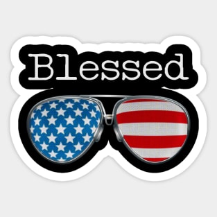 USA PILOT GLASSES BLESSED Sticker
